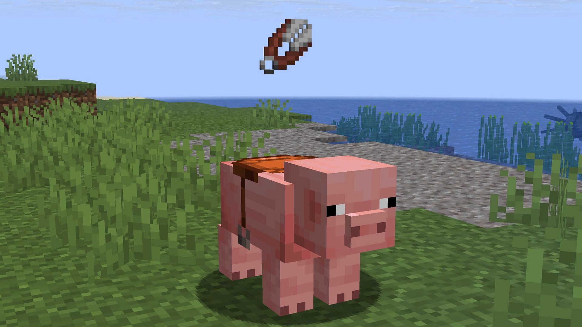 Shears can be used to take off various items from rideable mobs (Image via Sportskeeda Gaming || Mojang Studios)